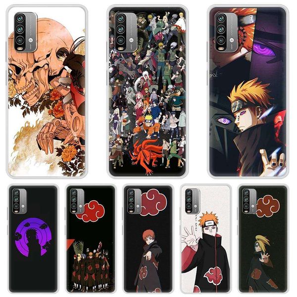 

3mobile phone silicone matte cover, redmi note 9s 8 9 8t 7 9a 7a 8a 6a k30 pro animated naruto itachi translucent covercf1