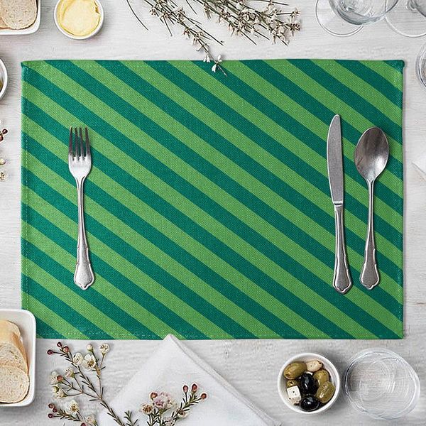 

creative geometric printed kitchen placemat waves stripes lattice dining table mat coaster linen pads bowl coaster decoration h bbyzlb