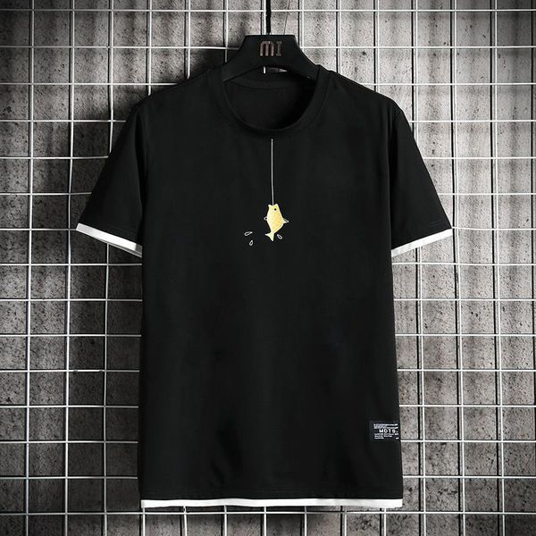 

специальный японский прилив бренд с короткими рукавами мужские и женские летние улицы хип-хоп футболка китайский стиль любителей с половиной, White;black