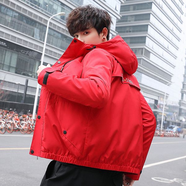 

8508 men's coat 2019 spring new korean versatile tooling jacket fashion brand clothes, Black;brown