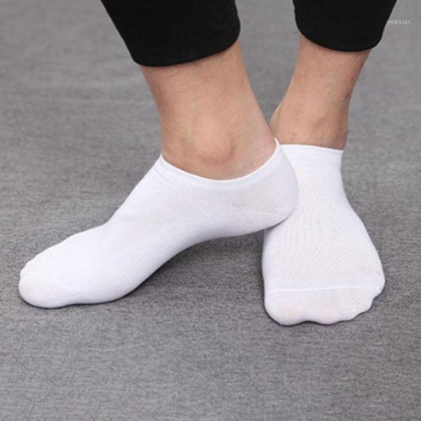 

5 pair men solid color breathable cotton sport sneaker elastic short ankle socks1, Black