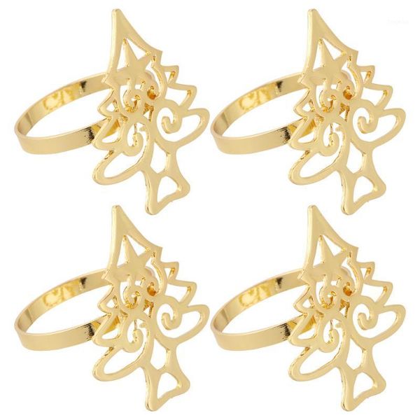 

4pcs napkin buckles christmas tree shape alloy napkin holders for dinner1
