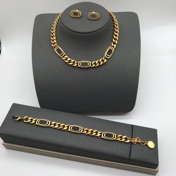 

2022 fashion gold stainless steel letter love necklace mens women pendants retro charm chain pendant bracelet hip hop party jewelry gift, Silver