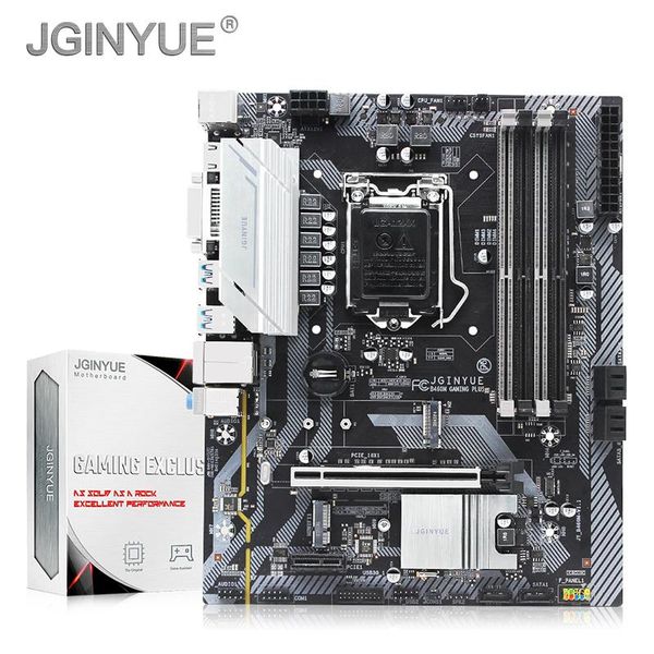 

jginyue b460 motherboard lga 1200 support intel core i3// 10th processor ddr4 ram memory m.2 nvme m-atx b460m gaming plus