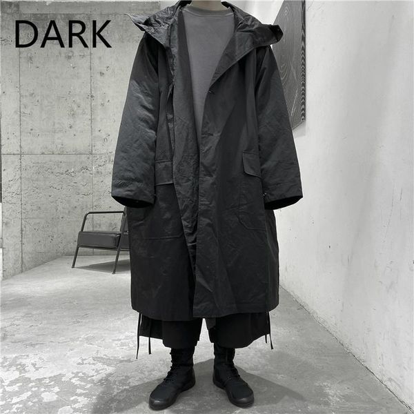 

dark] 2020 winter new yoji yamamoto dark wind 2020 new winter mid-length quilted windbreaker cotton jacket, Black