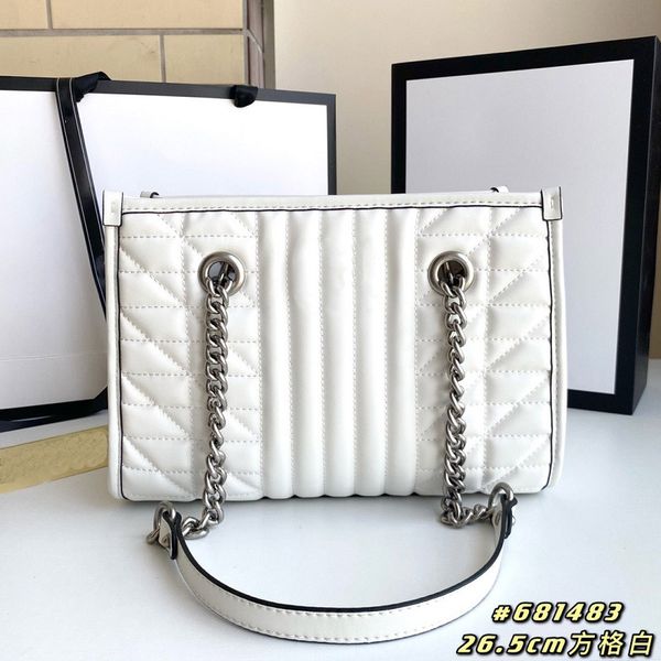 

designer ladies shopping bags totes handbag genuine leather brand messenger chain classic fashion luxury size 26-19-11m 681483