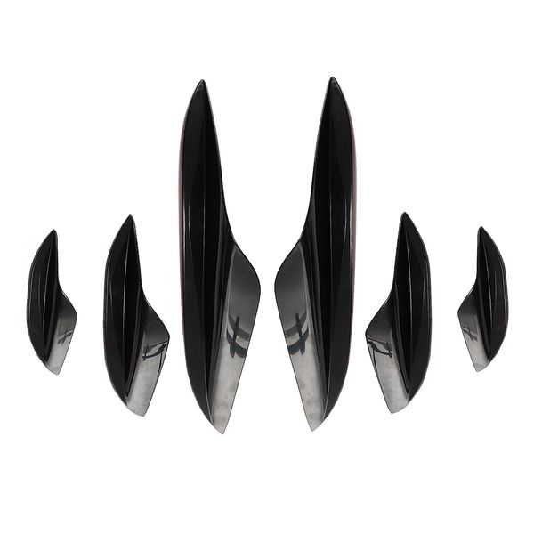 

universal car front bumper lip splitter fins body spoiler kit stickers decor