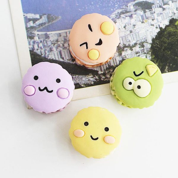 набор из шести холодильников печенье магнит macaron пищевая модель кухонные украшения магнитная наклейка креативная паста стерео арт подарок
