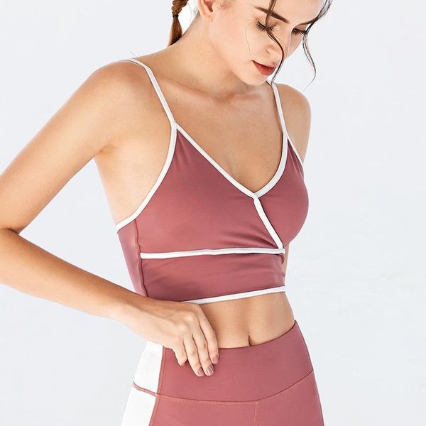

gym clothing sports bra for women medium impact padded longline yoga running workout fitness tank1, White;black