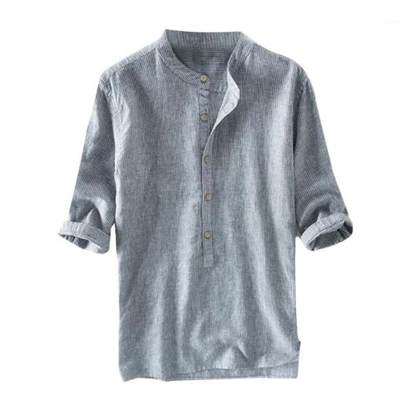 

vintage men's shirt ethnic style solid shirts for men harajuku men shirt fashion casual blouse mens clothing camisas para hombre1, White;black