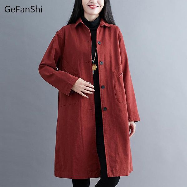 

2020 new autumn winter women's button long trench coat fashion long sleeve casual office elegant ladies cute coat, Tan;black