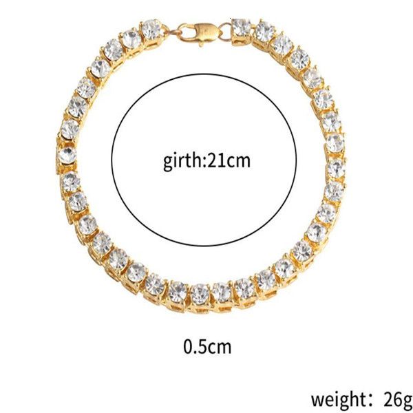 

bracelet 6mm out 5mm 4mm tennis 3mm iced zirconia triple lock hiphop jewelry 1 row cubic luxury men bracelets z6263, Golden;silver