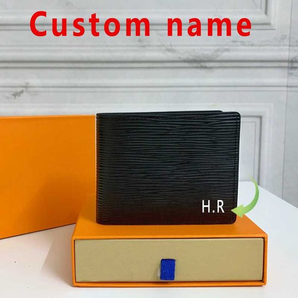 

men designer wallets women luxury purse fashion card holder canvas leather short wallet black brown empreinte bag money clip with original b, Red;black