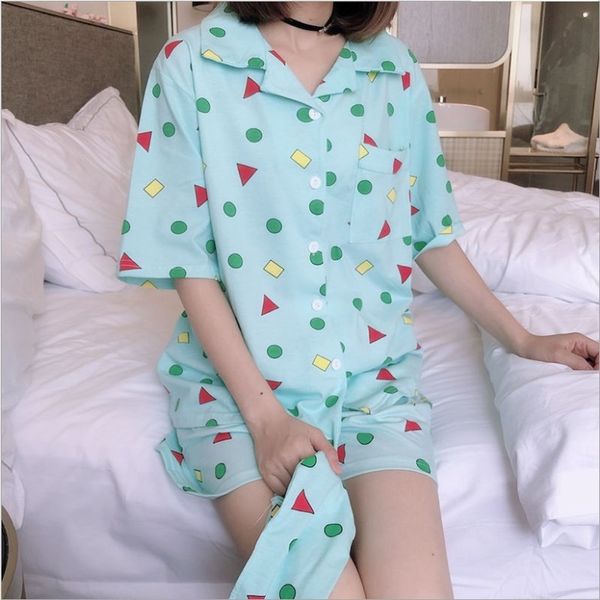 Womens pijamas conjunto moda mulheres usam roupas de lazer 2020 verão de manga curta mulheres shorts pj set pijamas conjuntos de nightwear lj200814