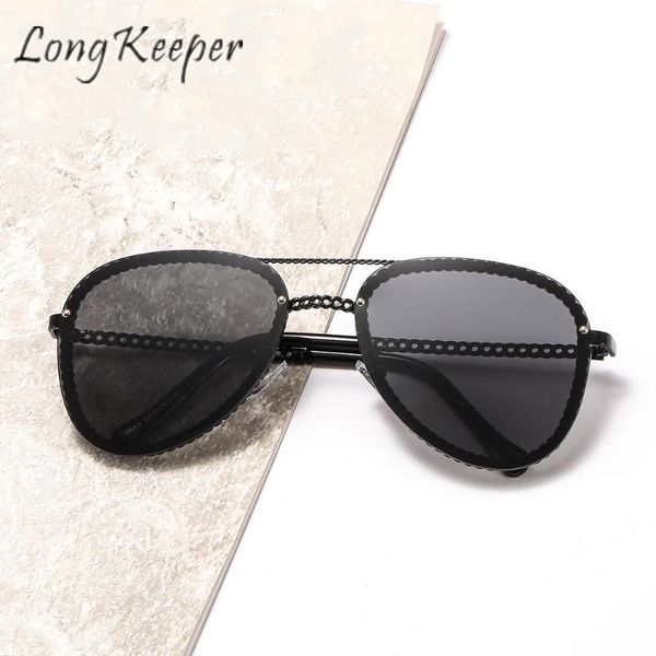 

sunglasses long keeper women men oval sunscreen glasses eyewear eyeglasses metal hinge frame clear mirror vision uv protection, White;black
