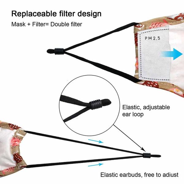 

kids face with 2 filters and eye shield fashion anti dust panda valve children outdoor party masks reusable washable cotton cloth mask