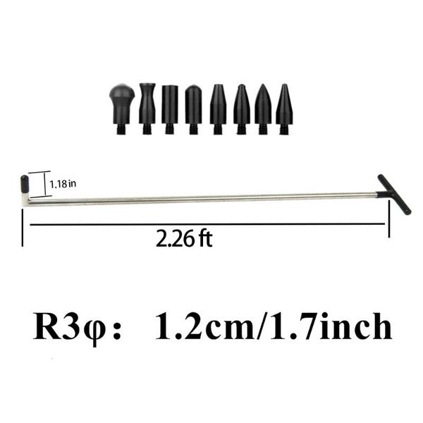 

furuix tools single piece puller rod hook repair car dent & hail damage tool set with 8 heads household hand tool r3