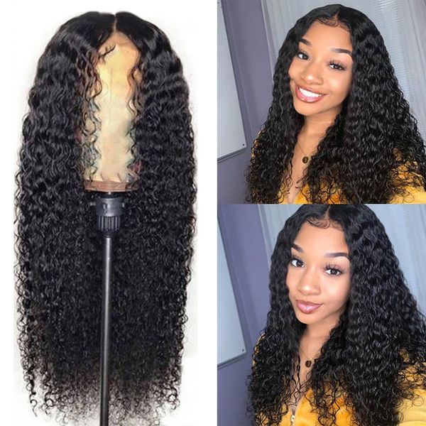 

malaysian kinky curly human hair 4x4 lace front wigs 10-28 inch long human hair wigs afro kinky curly human hair wig natural color, Black;brown