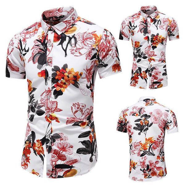 

plus size hawaiian batik shirt mens surfboard longboard hawaiian shirt men's summer casual button down short sleeve beach shirts, White;black