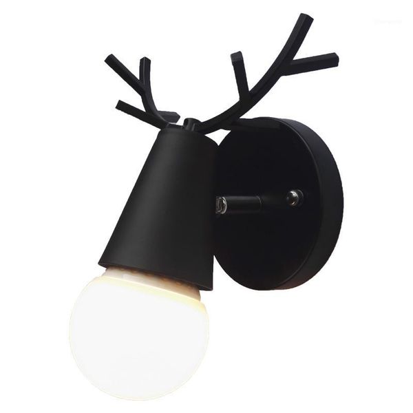 

europe style macaron antlers bedroom wall lamps modern simple creative living room aisle led e27 wall mounted lighting fixture1