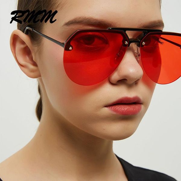 

unisex big frame солнцезащитные очки мода половина рамы очки круглые пилотные солнцезащитные очки мужчины хип-хоп женщины ретро очки, White;black