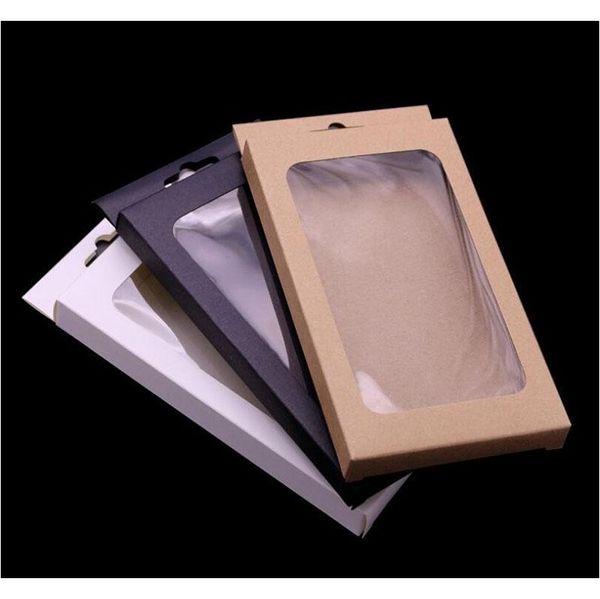 

300pcs universal mobile phone case package paper kraft brown retail packaging box for iphone 7sp 6sp 8sp samsu jlljft bdebag