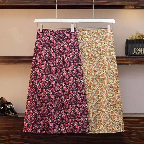 

coigarsam 4xl plus size print women skirt new summer chiffon high waist skirts orange purple 51911, Black