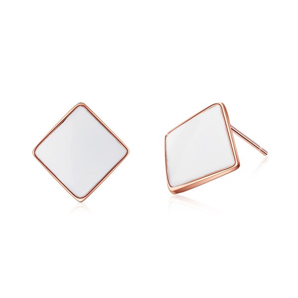 

ed661 crystal stud earrings classic elements fashion class women girls rose gold plated space birthday gift, Golden;silver