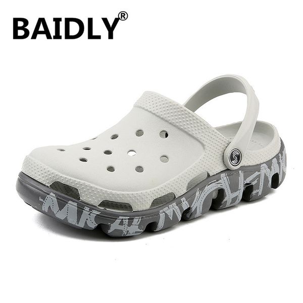 

big size men sandals beach mens water sandals men casual garden slippers eva clogs summer breathable male footwear t200420, Black
