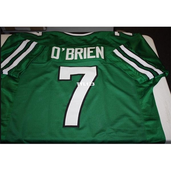 

3421 ken o'brien #7 qb sewn stitched retro jersey full embroidery jersey size s-4xl or custom any name or number jersey, Black