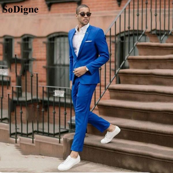 

sodigne 2 piece men suits for wedding tuxedo man slim fit wedding business party suit costume homme, White;black