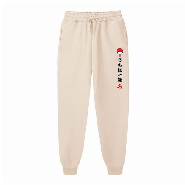 

anime naruto harajuku japanese uchiha men pants print joggers male trousers casual pants sweatpants jogger fitness sweatpants, Black