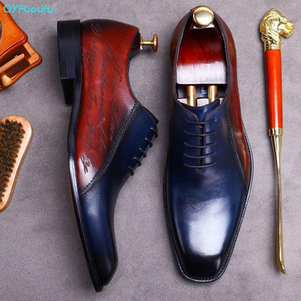 

qyfcioufu color matching oxford mens dress shoes formal business lace-up genuine cow leather black office shoe for men