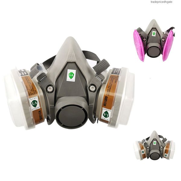 

half anti-dust with 6200 facepiece can anti-toxic dual industrial 3pcs/set filter box gas mask