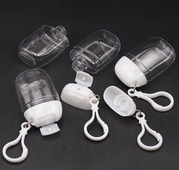 

30ml hand sanitizer bottle with key ring hook clear transparent plastic refillable containers t sqcoql homes2007