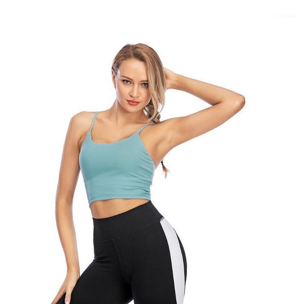 

gym clothing women condole belt sports bra high impact push up fitness padded yoga crop breathable running active wear1, White;black