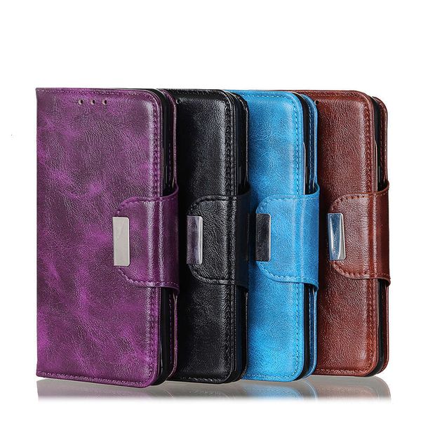 

qasuitable for sony xperia 10 ii mobile phone protective case xperia 8 six card crazy horse leather caselk