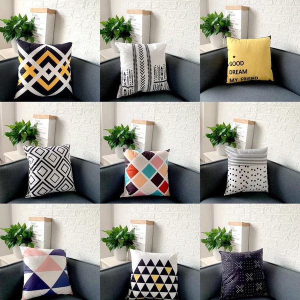

new 45x45cm sofa decorative striped pillowcase geometric throw cushion pillow cover printing cushion pillow case bedroo bbycnu