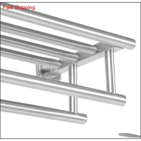 

stainless steel double towel rack wall mount bathroom shelf bar qylvkf toys2010