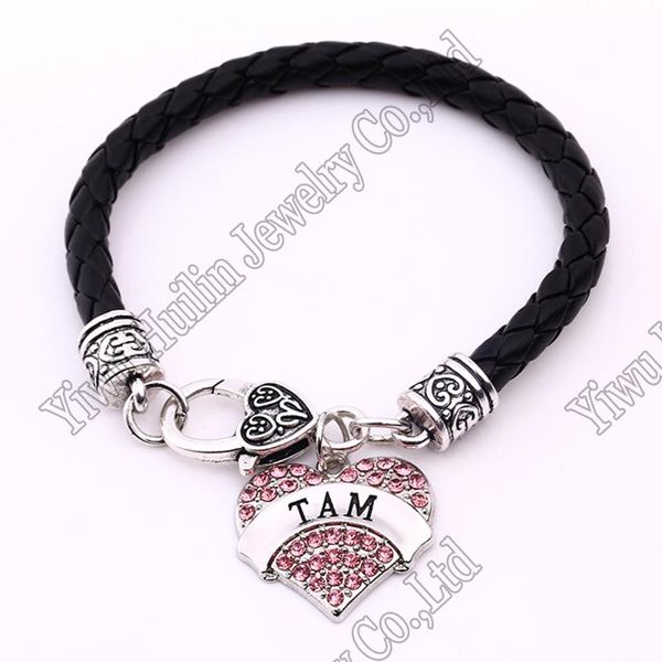 

tam bracelet love heart crystal charm pendant bangle, Golden;silver