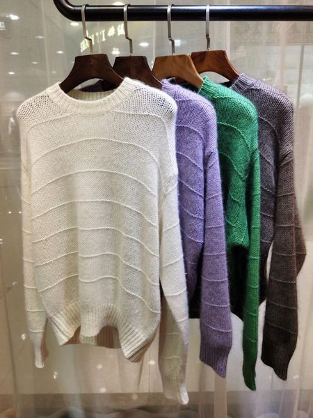 

2021 female autumn new around neck jumper heut, White;black