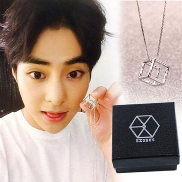 

mainlead kpop harejuku exo xiumin gold necklace, Silver