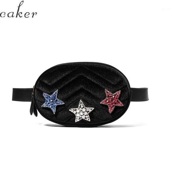 

waist bags caker 2021 women velvet bag fashion beaded star pack belt chest bags1