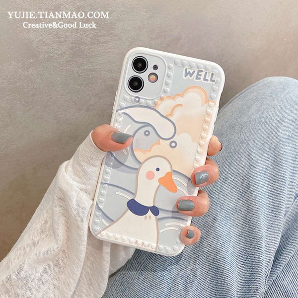 

lovely oil painting duck for 11 case promax xr xs max stereo 8plus super fire 7p / se2 relief vip x personality 12mini4fre