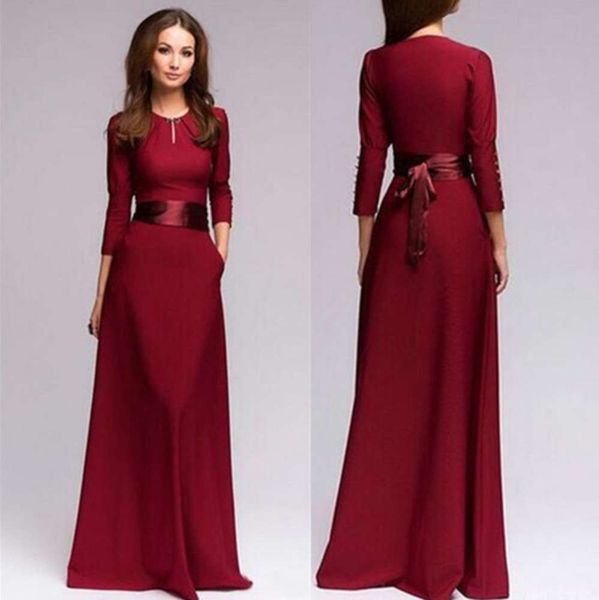 

lace slim new up solid color temperament long sleeve drs, Black;gray