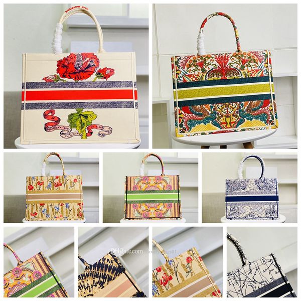 

5a 2021 luxurys women classic colorful book totes bag designers womens handbag bag large capacity travel canvas shopping bags