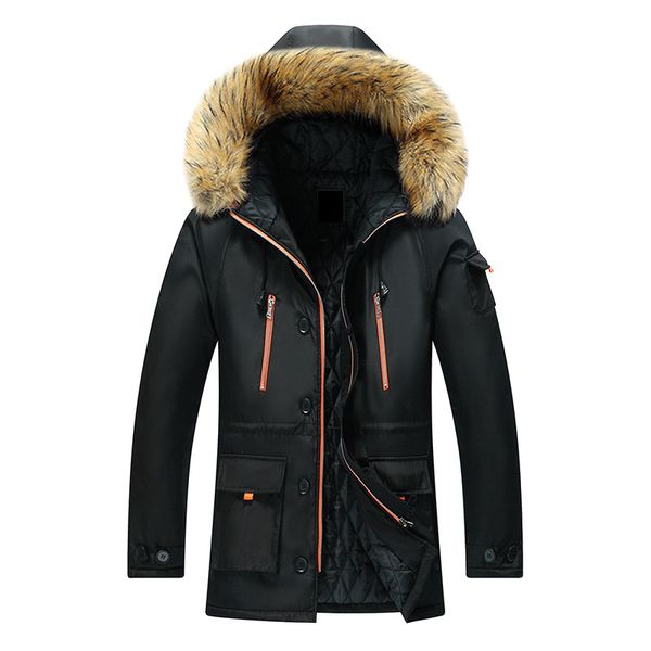 

men winter jacket outwear parkas men's costumes masculine clothes, Black