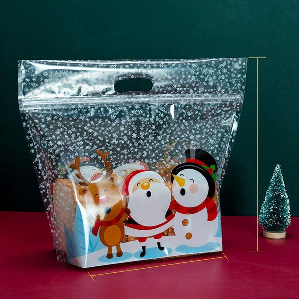 

lbsisi life 50шт рождественские прозрачные тост хлеб упаковки ручка bgas новогодняя вечеринка ручная печенье ручной работы подарка украшения