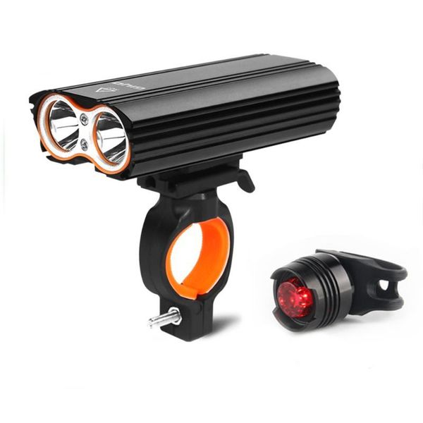

gyio 2400lumen bicycle lights 2 battery t6 leds bicycle light cycling lamp lantern for bike