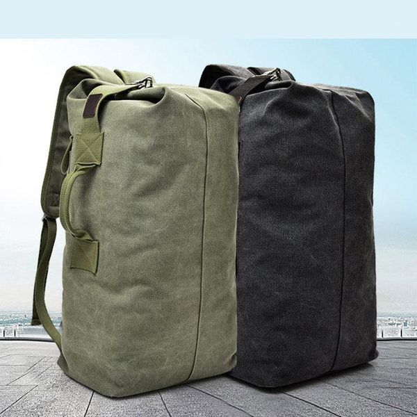 

large capacity travel climbing bag tactical backpack women army bags canvas bucket bag shoulder sports male1